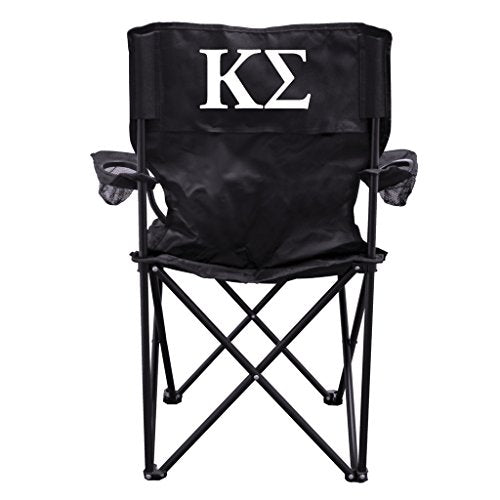 VictoryStore Outdoor Camping Chair - Kappa Sigma Black Folding Camping Chair with Carry B