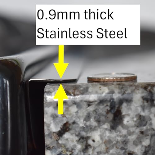 TrueGem Stove Gap Covers - 23.4", Black, Stainless Steel