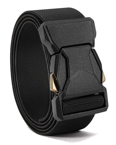 CHAOREN Stretch Tactical Belt Men - 1.5" Nylon Work Belt for Military EDC - Quick Release for Utility EMT Hiking
