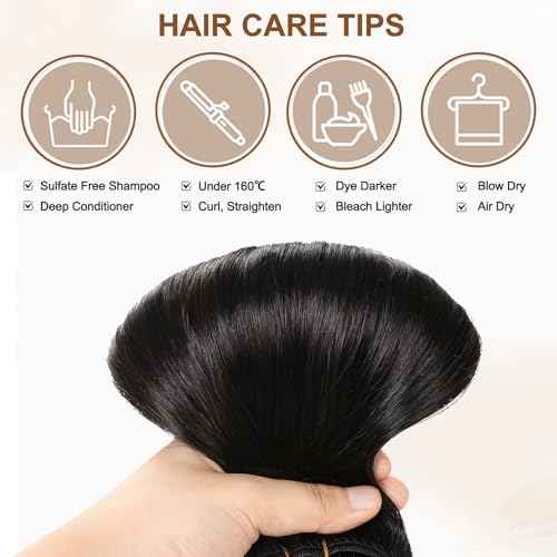 16A Premium Clip in Hair Extensions Real Human Hair, 18inch 120g 7pcs （Service life1.5~2 years）Remy Seamless Invisible Double Weft Human Hair, #1 Natural Black Multiple Washes Keep Texture Soft