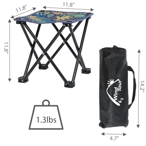 Portable Folding Camping Stool Outdoor Camping Lightweight Samll Chair for Fishing Hiking Gardening and Beach with Carry B...