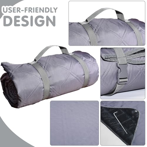 ALLBFENG Waterproof Picnic Blanket 80 * 60 in Portable with Carry Strap for Beach Mat or Family Outdoor Camping Party, Par...