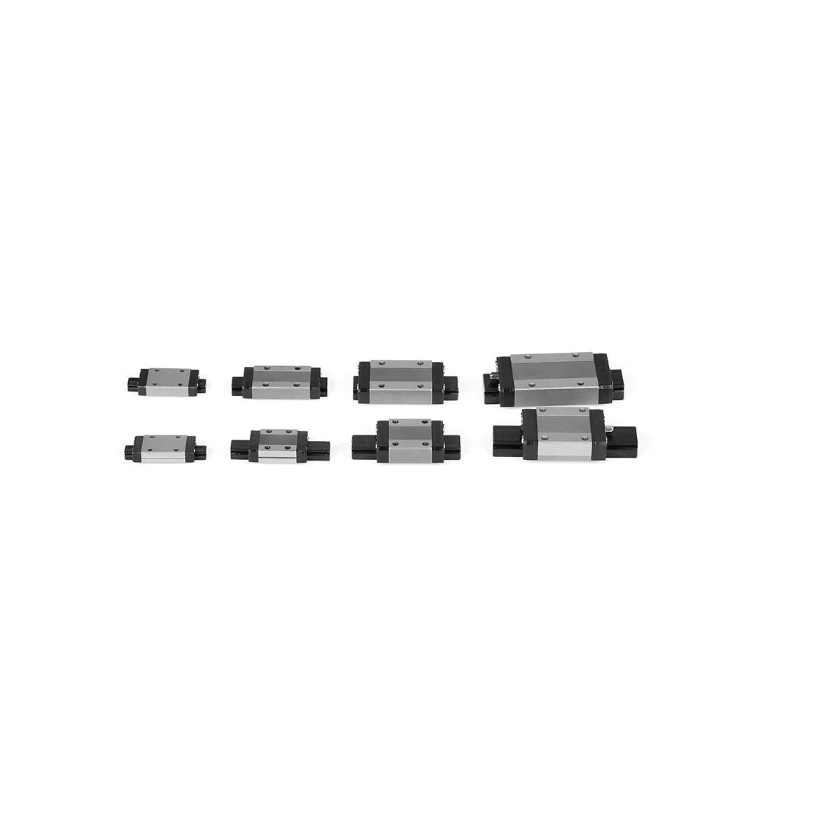 Coavoo MGN12 Linear Rail 1000mm 39.37" 2PCS MGN12 Miniature Linear Motion Slide Rail + 2PCS MGN12H 12mm Linear Sliding Bearing Carriage Block Black for 3D Printer and CNC Machine