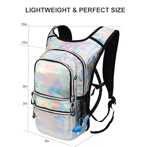 Mothybot Hydration Backpack Pack, Water Backpack 20L Capacities Included 2L Hydration Bladder, Festival Essential - Rave H...