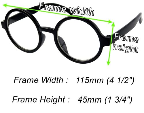 Style Vault KD01 Baby Infant Toddler Age 0-24 Months Round Costume Glasses (2-pack Round Black-clear+R Brown clear)