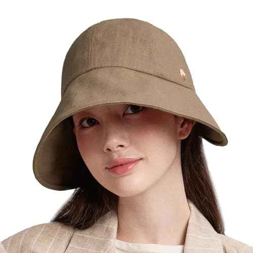 WHITE SANDS MOJA Linen Victorian Bonnet Hat Sun Cap, Foldable Summer Visor | New Katy