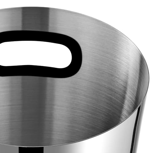Stainless Steel Champagne Bucket - Stainless-Steel Beverage Tub - Diagonal Ice Bucket with Handle for Cocktail Bar, Wine, ...