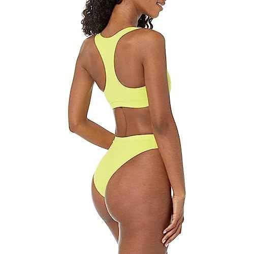 HUGO Women's Standard Center Logo Side Cut Out One-Piece Swimsuit