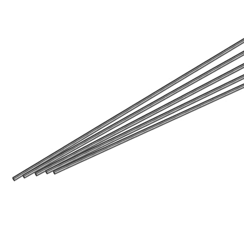 MECCANIXITY Carbon Fiber Rod, 2mm x 300mm Matte Pole Rod for RC Plane DIY Tool Wing Tube Quadcopter Arm, Pack of 5