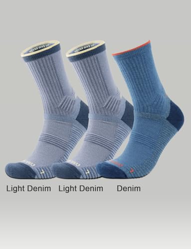 Juclise Womens Merino Wool Breathable Hiking Socks Lightweight Compression Seamless Moisture Wicking Anti-Blister Cushioned