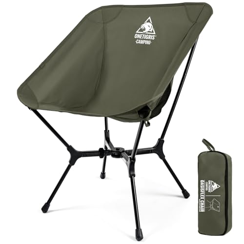 ONETIGRIS OasisFlex Camping Chair,Portable Chair with Carry Bag,Great for Camping,Beach,Picnic,Park,Lawn,Sports and Outdoo...