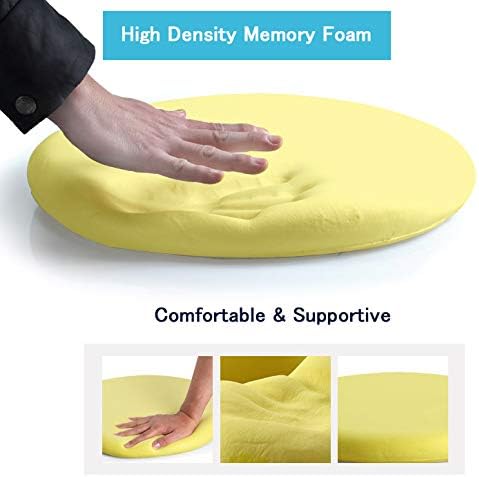Sigmat Memory Foam Seat Cushion Anti-Slip Soft Round Stool Cushion Chair Pad 16 Inch Floral