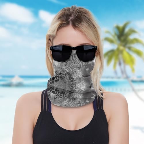 Flame Skull Neck Gaiter Windproof Sun Protection Face Cover for Halloween, Outdoor Sports, and Motorcycle Riding