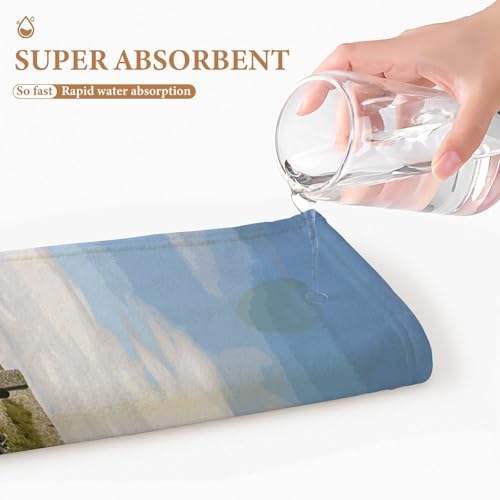 JTREHY View of The Dunguaire Castle Towel Soft Lightweight Microfiber Towel Highly Absorbent Quick Drying Towels Male and ...