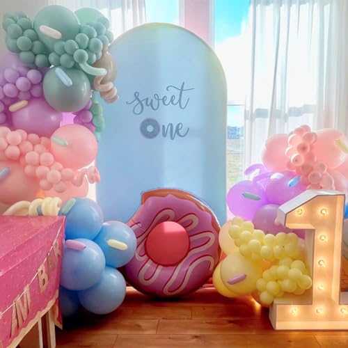 Albassa Arch Backdrop Cover 2-Sided Spandex Wedding Arch Covers Fitted Round Top Chiara Backdrop Stand Cover for Baby Show...