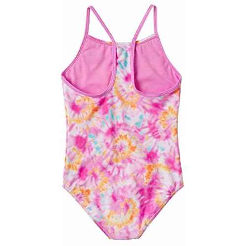 Speedo Girls Thin Strap One Piece Swimsuit (as1, Alpha, l, Regular, Watercolor Pink)