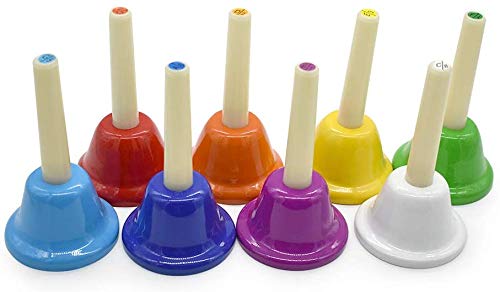 Ennbom Hand Bell Shake 8 Notes Diatonic Metal Hand Bell Kit Rhythm