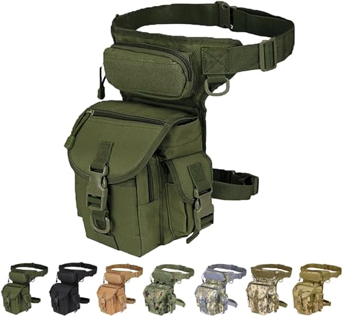 Multi-Purpose Tactical Drop Leg Bag Tool Fanny Thigh Pack Leg Rig Military Motorcycle Camera Versipack Utility Pouch, Blac...