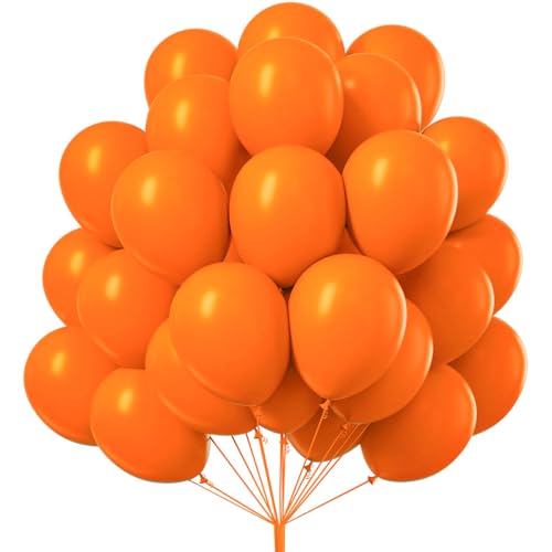 PartyWoo Orange Balloons 52pcs 12 Inch Fall Latex Helium Balloons for Birthday Baby Shower Graduation Tangerine Little Cut...