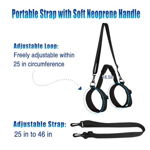 WISDING Yoga Mat Strap, Portable Yoga Mat Sling, Picnic Blanket Strap with Adjustable Shoulder Strap & Handle for Festival...