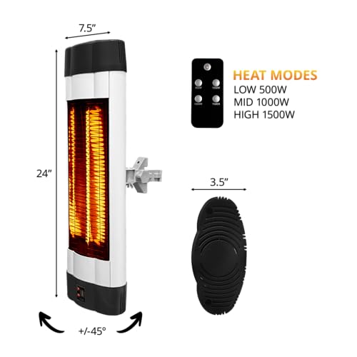 E-Z UP Infrared Indoor/Outdoor Canopy Heater Kit, Mounts on Canopy/Shelter, 3 Heat Settings, Remote Control (Canopy/Shelte...
