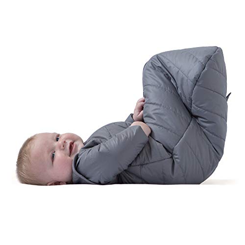 Baby Deedee Sleep Nest Travel Quilted Baby Sleeping Bag Sack with Sleeves, Gray Skies, Large (18-36 Months)
