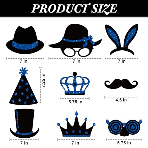 Zonon 24 Pcs Funny Photo Booth Props:Valentine's Day, Mardi Gras, Easter, Family Reunion, Class Reunion, Birthday, Wedding...