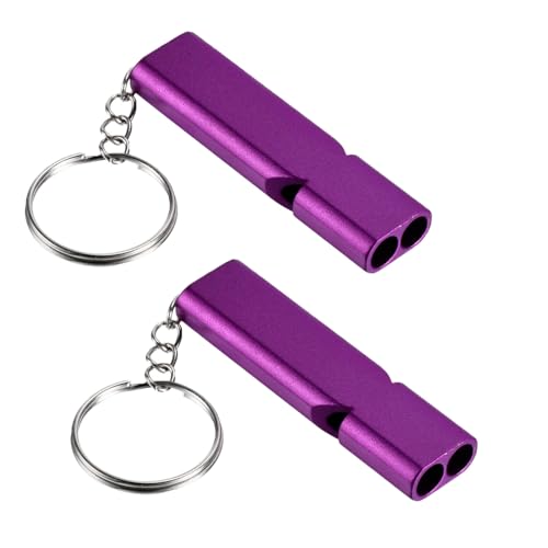 Premium Extra Loud Whistles for Camping Hiking Hunting Outdoors Sports and Emergency Situations, Sturdy but Light Aluminiu...