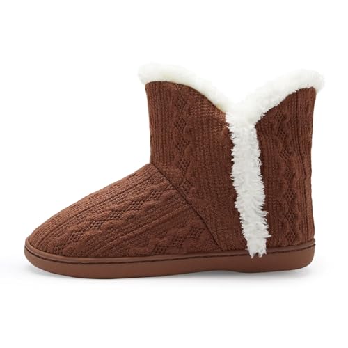 Women's Soft Fluffy Plush Bootie Slippers for Indoor and Outdoor Winter