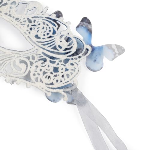 LATIMOON Halloween Lace Masquerade Masks for Women - 1920s Butterfly Antique Mask for Men Carnival Party Mardi Gras Party