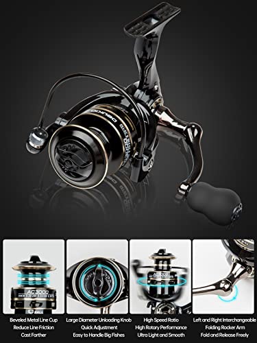 Fishing Pole Kit 6.89ft Carbon Fiber Telescopic Fishing Rod and Reel Combo with Spinning Reel Tackle Box Lures Hooks Line ...