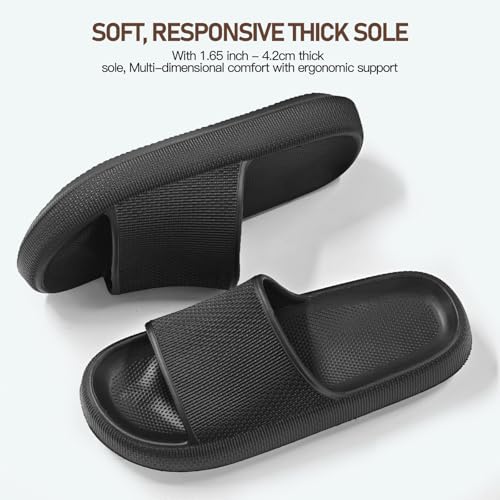 Slippers for Women and Men House Slides Shower Sandals Cushioned Thick Sole
