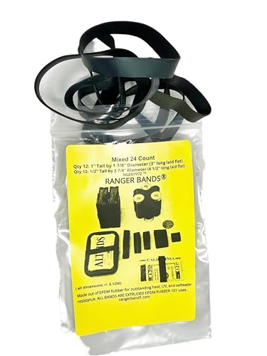 Ranger Bands® 24 X Mix Made of EPDM Rubber for Survival Gear, Emergency Tinder and Strapping Gear Made in the USA Tactical...