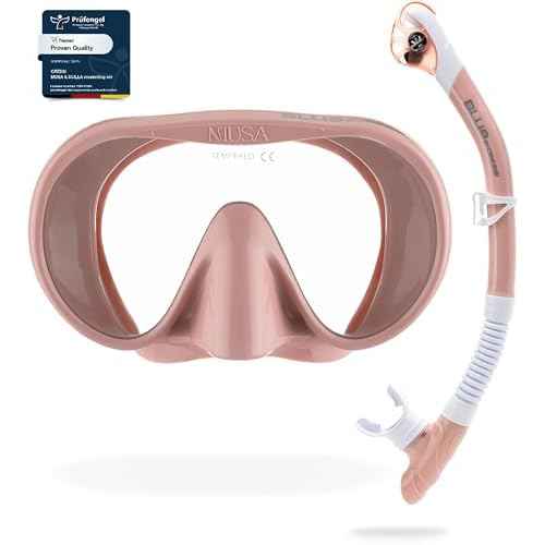 Cressi Adult Wide View Single Lens Comfortable Snorkeling Mask & Dry Snorkel - Musa & Scilla: Made in Italy