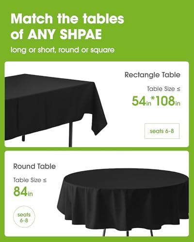 Pureegg Plastic Table Cloth Disposable 8 Pack, 54 x 108 Inch Table Cloths, Graduation Decorations Class of 2025, Graduatio...