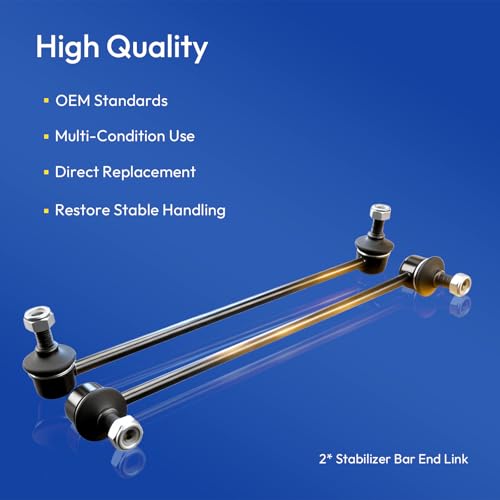 IZYSS 2 x Front Sway Bars Stabilizer Bar End Links Kit Compatible with Honda Fit 2009-2014, Insight 2010-2014, CR-Z 2011-2...