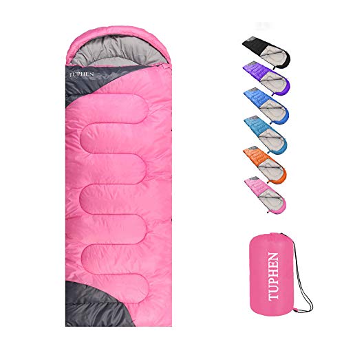 tuphen- Sleeping Bags for Adults Kids Boys Girls Backpacking Hiking Camping Microfiber Liner, Cold Warm Weather 4 Seasons ...