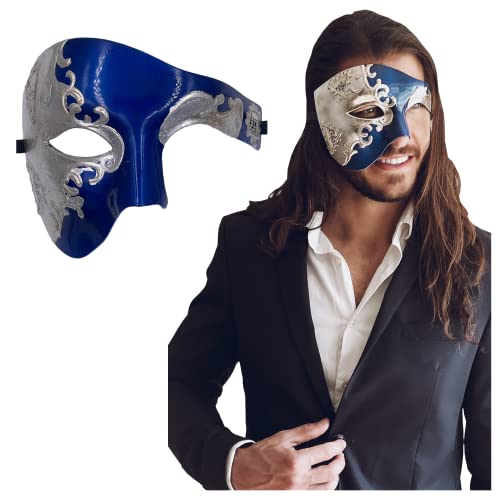 Masquerade Mask For Men Phantom Of The Opera Mask Prom Mardi Gras Haloween Venetian Half Face Mask