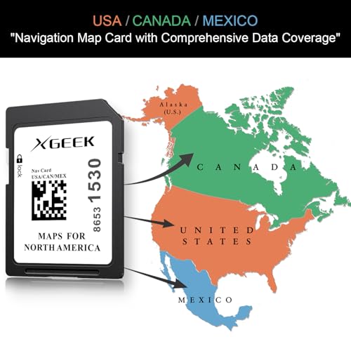XGEEK 2025 Updated Version Navigation SD Card Map Update, Accessories 8653 1530 Compatible with GM Chevrolet, Cadillac, an...
