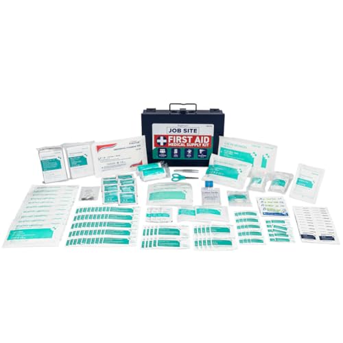 Metal Case First Aid Kit for Job Site & Contractors - OSHA Compliant, Heavy Duty Case for Work Trucks, Fleet, Renovation, ...
