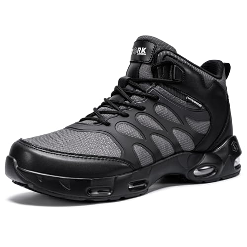 LARNMERN Men Non Slip Boots Restaurant Service Breathable Mesh Waterproof Outdoor Shoes Slip Resistant Work Ankle Boot Che...