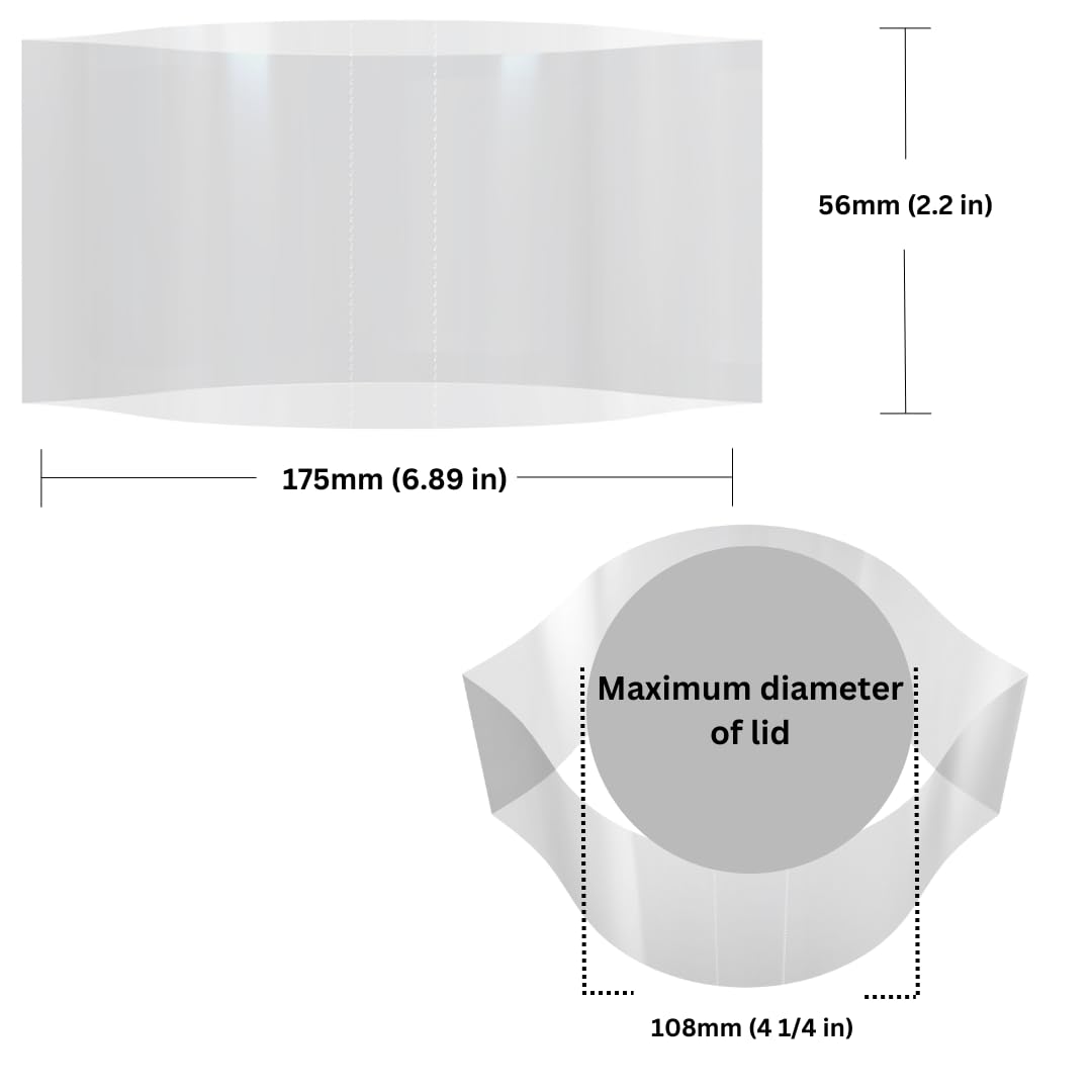 Supplement and Supply 175 x 56 mm Clear Perforated Shrink Band for Glass Jars, Plastic Jars, Large Containers and More. [Compatible Diameter: 4 1/4"] - Bundle of 1,000