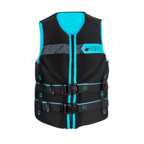 Liquid Force 2026 Women's Classic Hinge (Black/Aqua) CGA Life Jacket