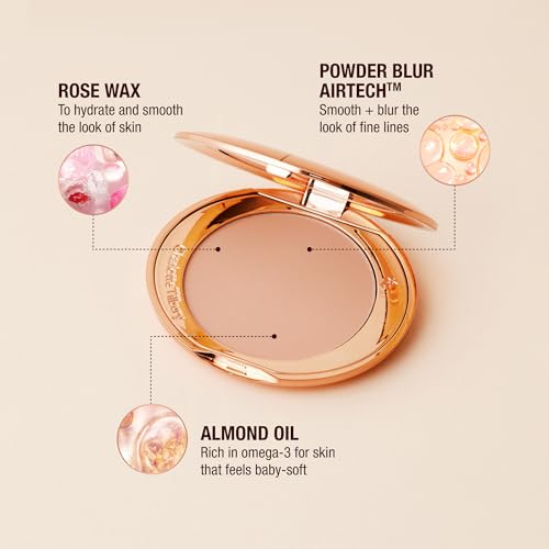Charlotte Tilbury Airbrush Flawless Finish Setting Powder - Pore-Blurring Pressed Powder for Face Makeup to Minimize Shine...