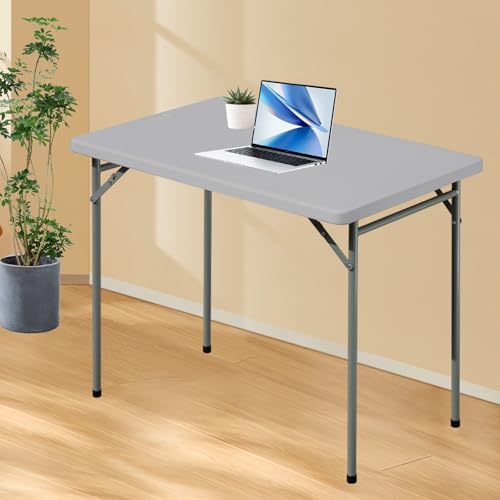 FROASISPRO Folding Table 3ft Rectangular All-Occasion Plastic Folding Event Table for Indoor and Outdoor, Portable Desk, C...