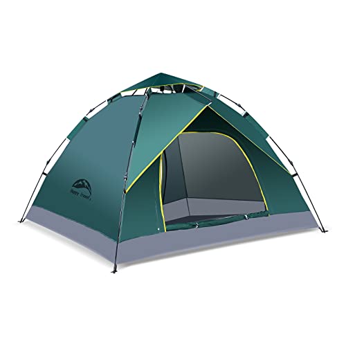 Happy Travel 1/2/3/4 Person Camping Tent, Instant Easy Pop Up Tents for Camping,Automatic Waterproof Family Camping Tent, ...