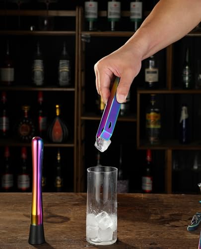 Cocktail Shaker Set - 13-Piece Bar Accessories Kit w/Weighted Boston Shaker, Strainer, Jigger, Muddler,Mixing Spoon and Mo...