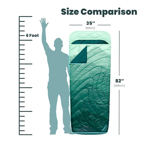 Rumpl Wrap Sack 20-Degree Sleeping Bag for Adaptable 3-Season Comfort