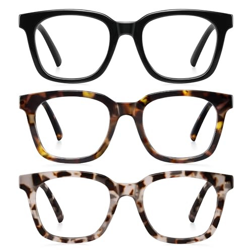 AIMISUV Reading Glasses for Women Men - Blue Light Blocking Magnifying Readers,Oprah Square Anti-Glare Computer Eyeglasses
