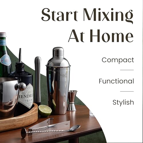 Mixology & Craft 16-Piece Cocktail Shaker Set - Bartender Kit & Home Bar Accessories, Stainless Steel Barware with Ice Buc...
